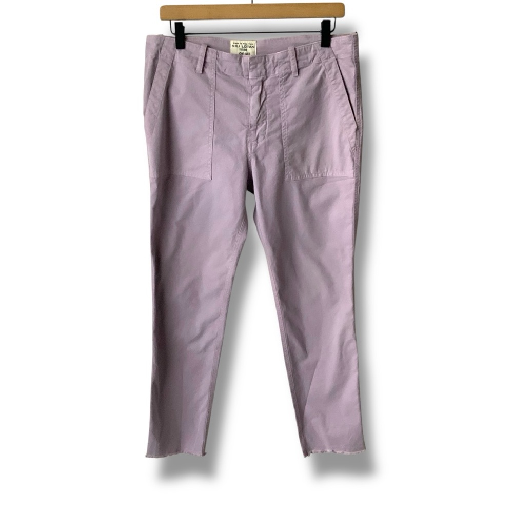NILI LOTAN Jenna Pants Cropped Lavender Lilac Purple Size 6 - Picture 3 of 13